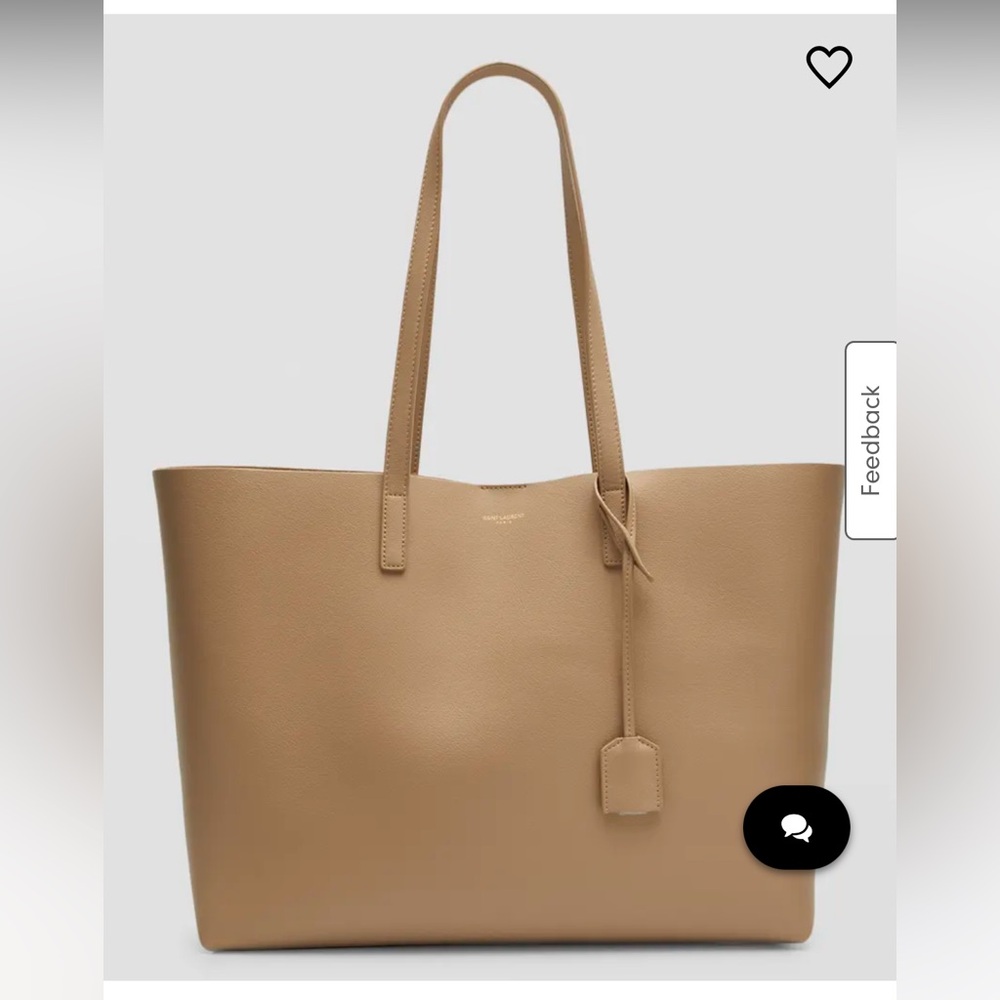 NWT Saint Laurent East/West Tote Bag, dark beige